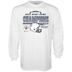 white long sleeve t-shirt 2023 Rose Bowl Game Champions Penn State Nittany Lions